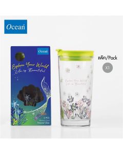 แก้วน้ำ Water glass  PERSONAL GLASS (GLASS WITH GREEN LID) จากโอเชียนกลาส Ocean glass แก้วดีไซน์สวย