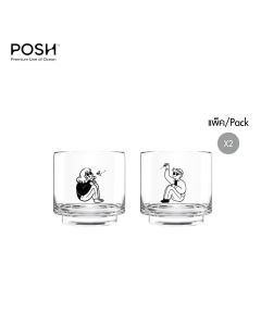 แก้วน้ำ Water glass TIME - You & I Collection - Set 04 (Double Rock 360 ml) จากพอช POSHcreativeliving แก้วน้ำดีไซน์สวย