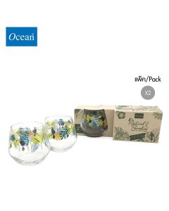 แก้วน้ำ Water glass  DP JUNGLE LEAVES_LEXINGTON ROCK จากโอเชียนกลาส Ocean glass แก้วดีไซน์สวย