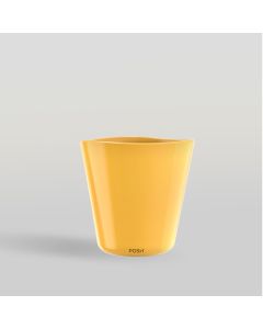 แก้วน้ำ Water glass BRIO Yellow Mustard Double Rock 345 ml จากพอช POSHcreativeliving แก้วน้ำดีไซน์สวย