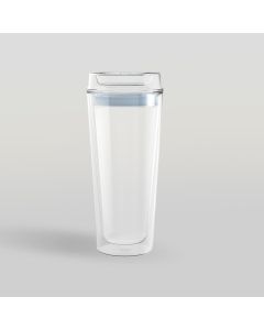 แก้วน้ำสองชั้น Double wall glass GROOVE Aqua Double Wall Personal Tumbler 440 ml จากพอช POSHcreativeliving แก้วน้ำสองชั้นดีไซน์สวย 
