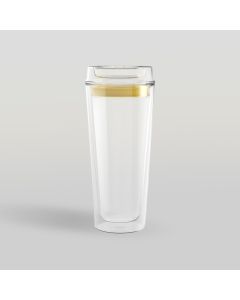 แก้วน้ำสองชั้น Double wall glass GROOVE Lime Double Wall Personal Tumbler 440 ml จากพอช POSHcreativeliving แก้วน้ำสองชั้นดีไซน์สวย 