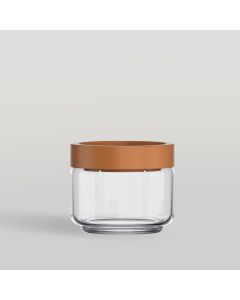 ขวดโหล Storage jar STAX JAR 325 ml (BROWN) จากโอเชียนกลาส Ocean glass ขวดโหลดีไซน์สวย