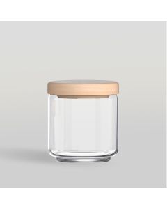 ขวดโหล Storage jar POP JAR500 ml (Wooden Lid) จากโอเชียนกลาส Ocean glass ขวดโหลดีไซน์สวย