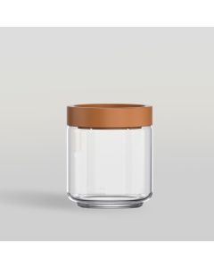 ขวดโหล Storage jar STAX JAR 500 ml (BROWN) จากโอเชียนกลาส Ocean glass ขวดโหลดีไซน์สวย