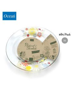 จานแก้ว Glass plate DP MEADOW FLOWER Assurance Deep Plate 9