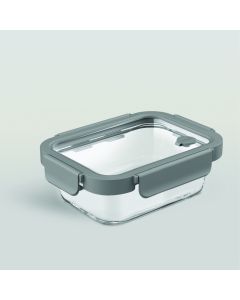 กล่องแก้วถนอมอาหาร REGO Box rectangle Arctic Grey 640ML