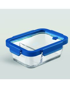 กล่องแก้วถนอมอาหาร REGO Box rectangle Blue Tide 1050ML