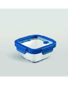 กล่องแก้วถนอมอาหาร REGO Box Square Blue Tide 520ML