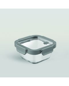 กล่องแก้วถนอมอาหาร REGO Box Square Arctic Grey 520ML