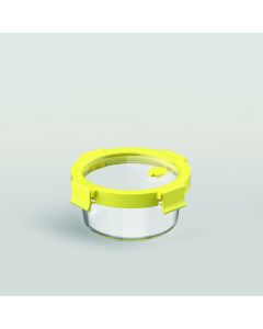 กล่องแก้วถนอมอาหาร REGO Box round Yellow Fizz 400ML