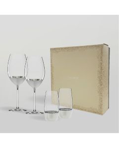 ชุดของขวัญแก้วไวน์ Majestic set Lavish Bordeaux และ แก้วน้ำ Lavish Long drink