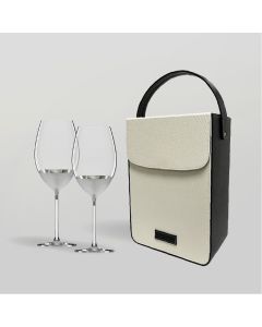 ชุดของขวัญแก้วไวน์ Prestige set Lavish Bordeaux และ กระเป๋าใส่แก้วไวน์ สี Stylish black