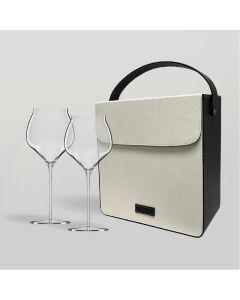 ชุดของขวัญแก้วไวน์ Upper Prestige set The Elements Earth และ กระเป๋าหนัง 3 compartments wine bag