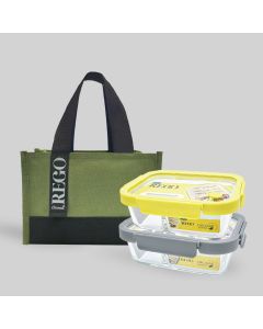 เซตกล่องข้าวพร้อมกระเป๋า REGO HAPPY KIT – GREEN TROPICAL
