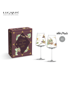 Golden Horizon 2025 ชุดของขวัญแก้วไวน์ Muse Bordeaux Emerald Dragon & Swallow 770ml