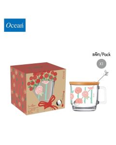 แก้วกาแฟ COFFEE MUG PLAYFUL PINK ROSE 485 ML