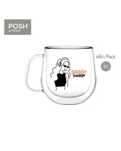 Own Your Vibes ชุดของขวัญแก้วน้ำสองชั้น Groove Mug Sassy 360ml