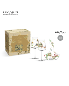 Golden Horizon 2025 ชุดของขวัญแก้วไวน์ Muse Red wine & Decanter  Emerald Dragon set of 3